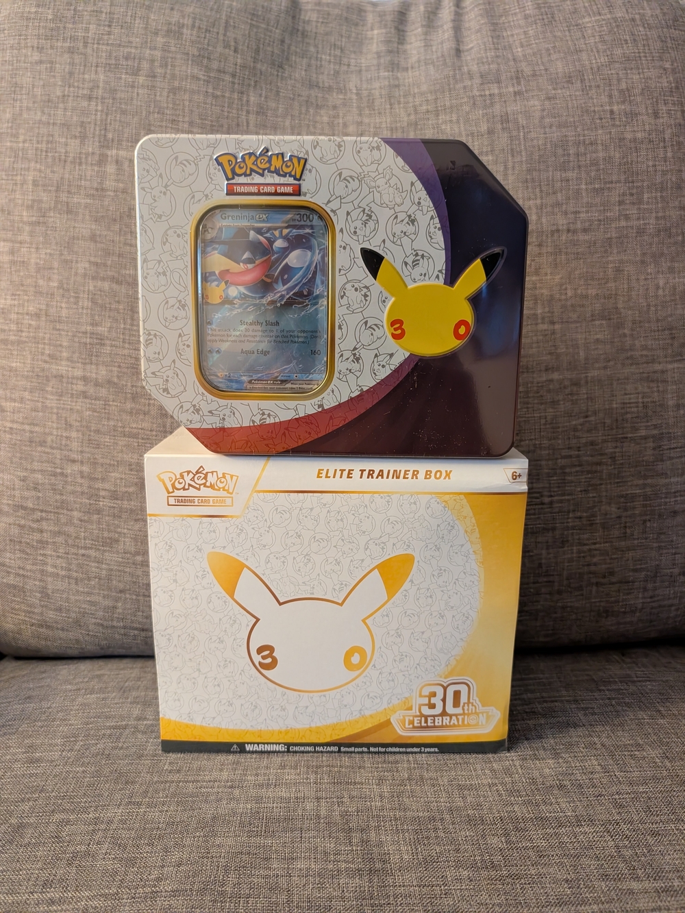 NEW Elite Trainer Box AND 30th Celebration Greninja Tin
